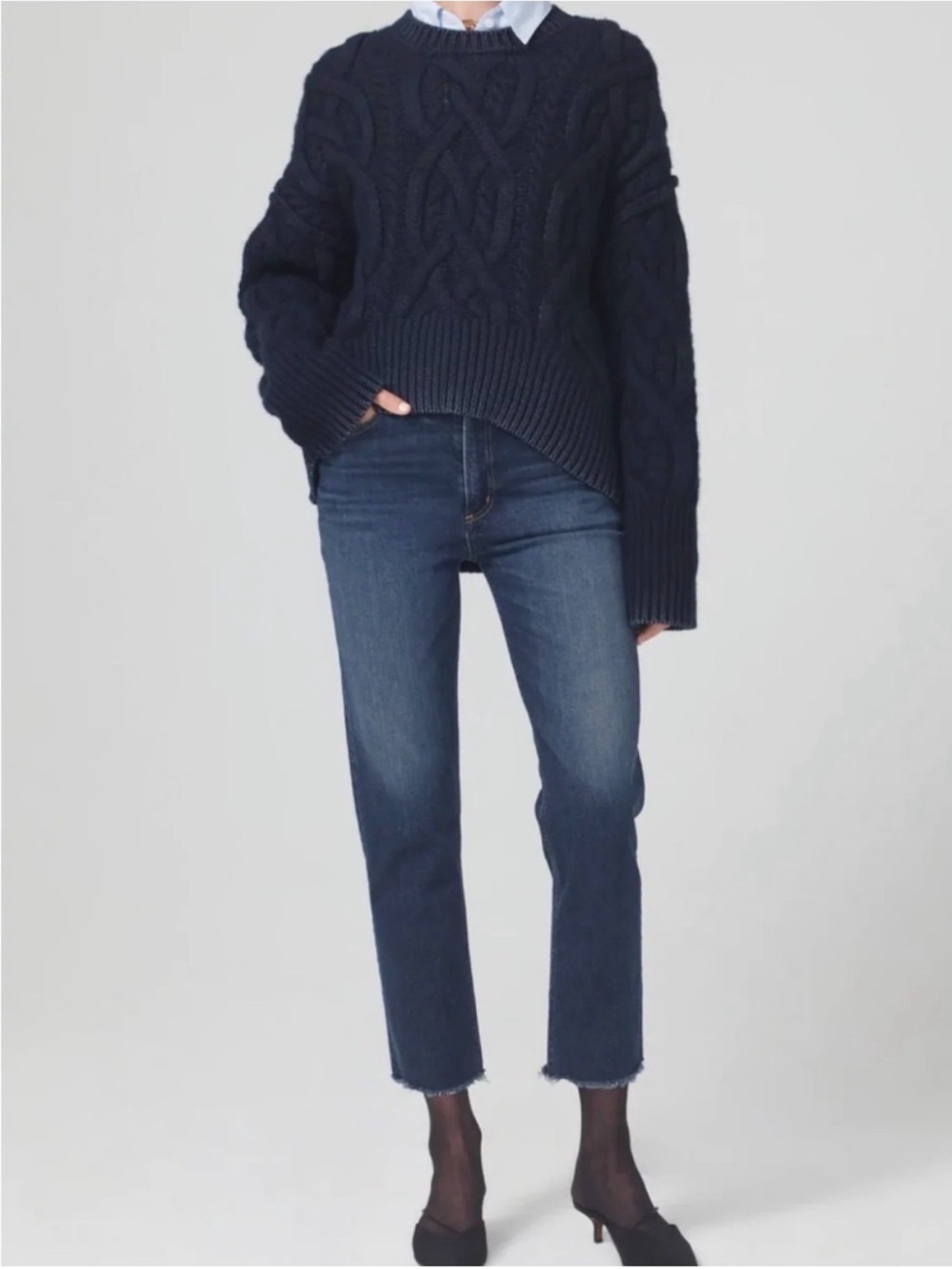 Citizens of Humanity Daphne Crop Denim Jean Raw Hem NWOT 
Size 26